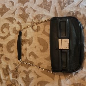 DKNY black leather bag